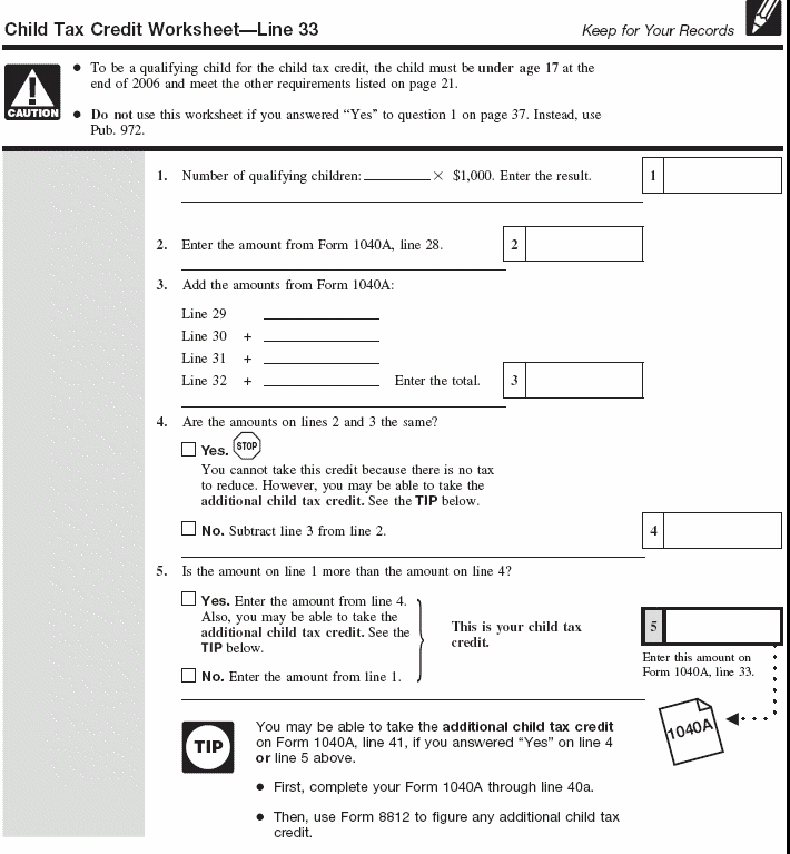 Child tax credits